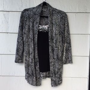 Attached Cardigan Work Top